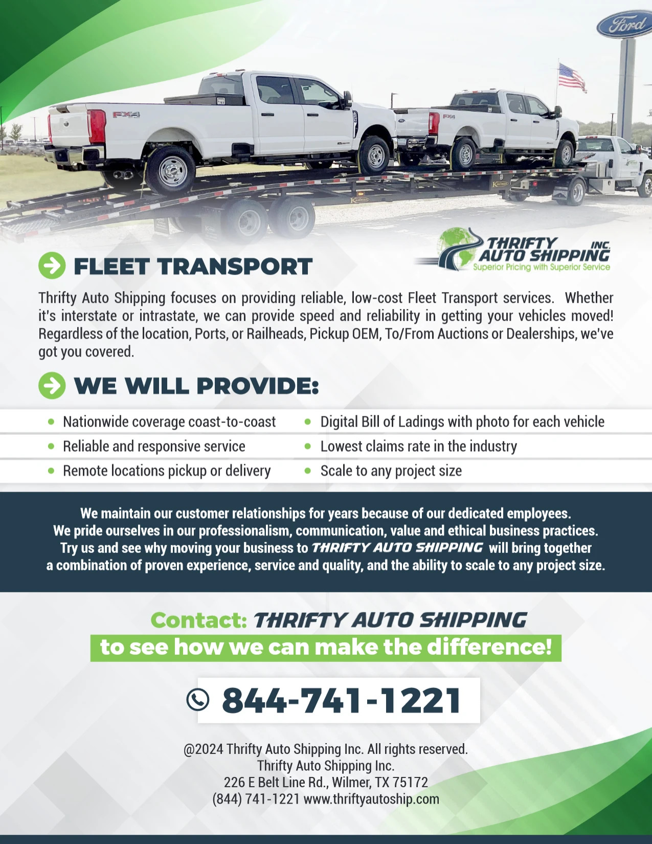 THRIFTY AUTO SHIPPING INC